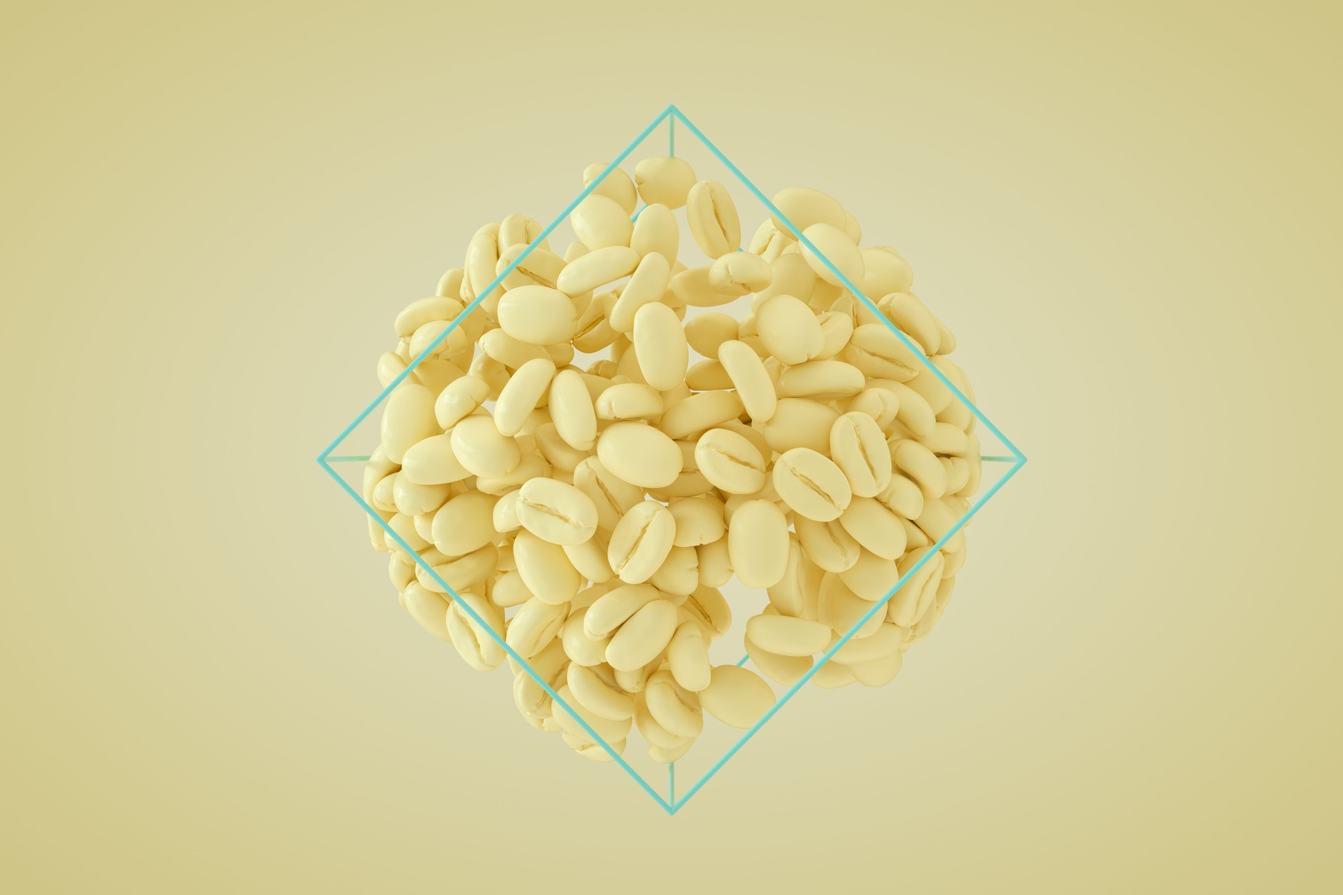 Colored Coffee Beans Background